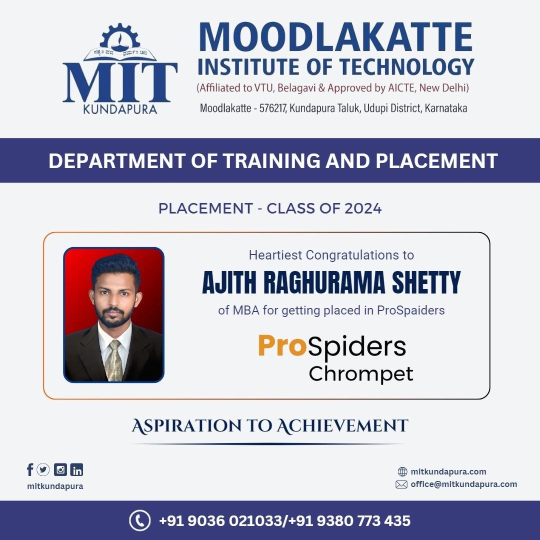 MITK MBA Students placement